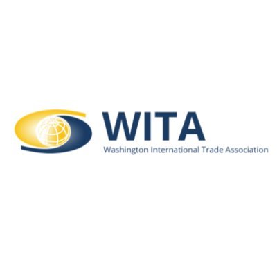 Logo of the Washington International Trade Association with the acronym WITA in blue text and a yellow and blue globe design on the left.