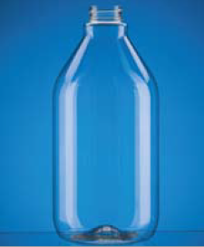 large clear plastic round bottle
